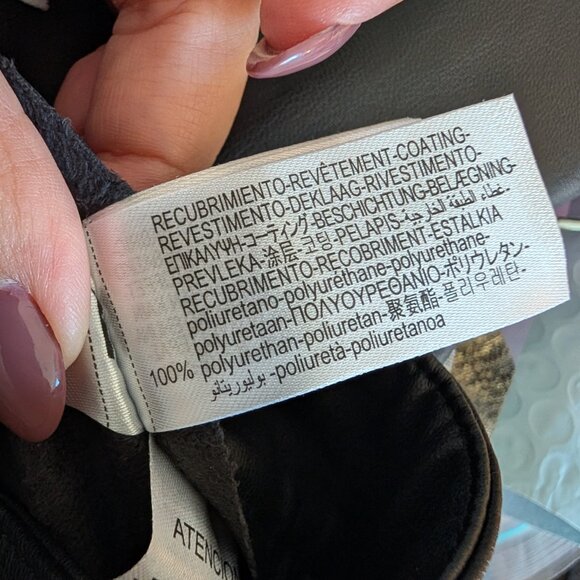 Zara NWT Faux Leather Pants High Waist Gold Hardware Size 2 - Picture 11 of 11